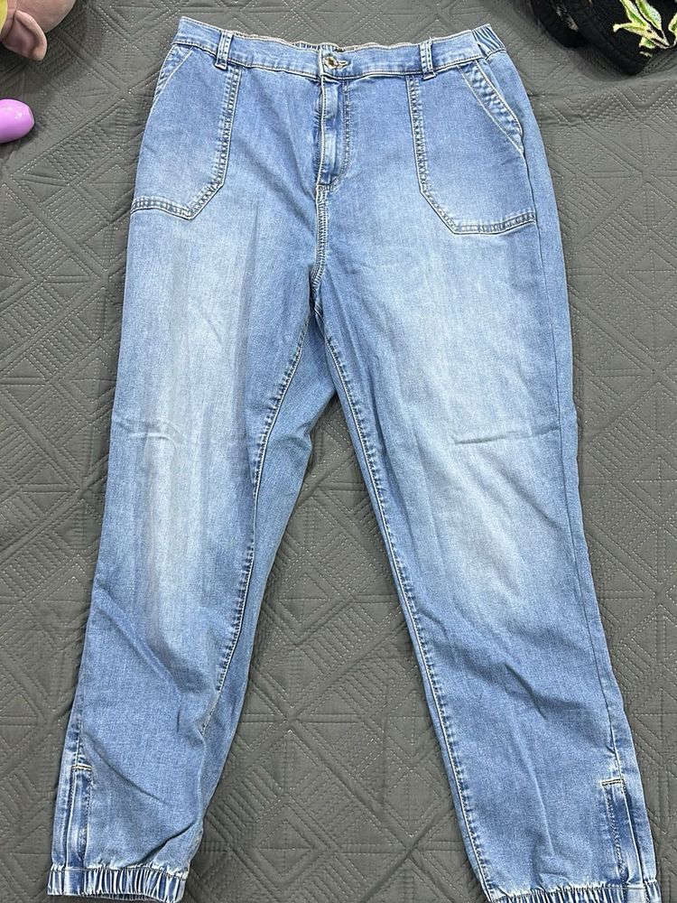 Light Wash Denim Joggers