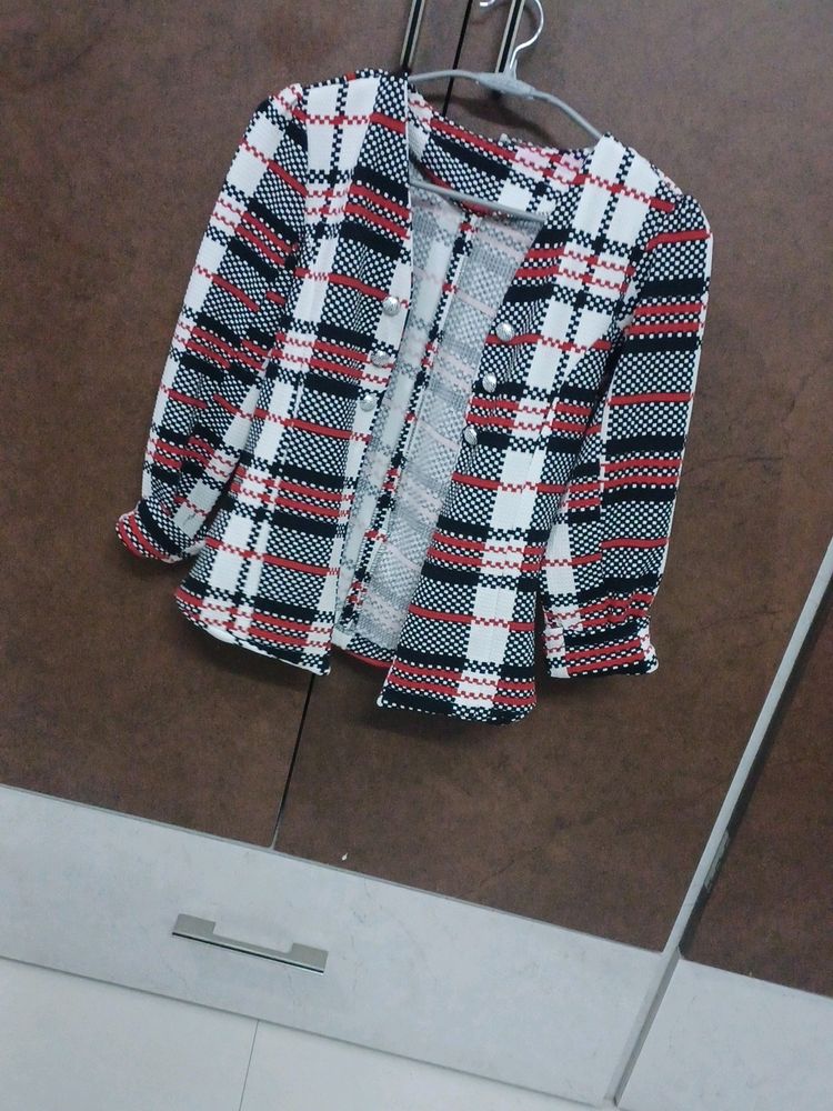 Retro Plaid Blazer