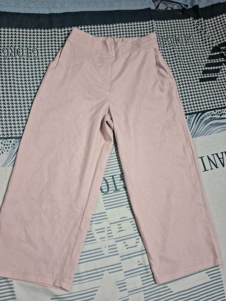 Light Pink Wide Leg Pants