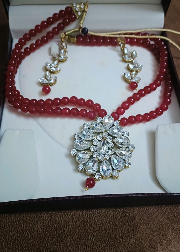 Moti &amp; Stone Red Long Set
