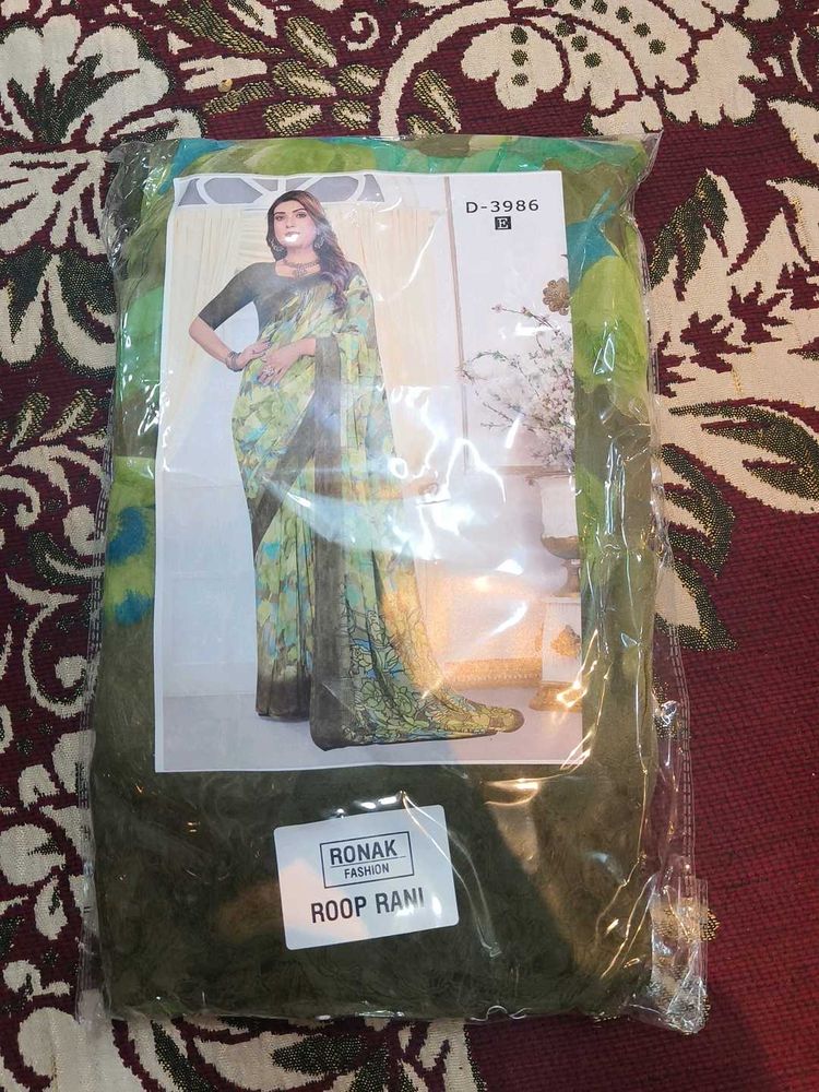 Ronak Green Fancy and Fashion Saree