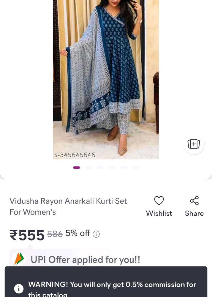 Stylish Anarkali Kurti Set