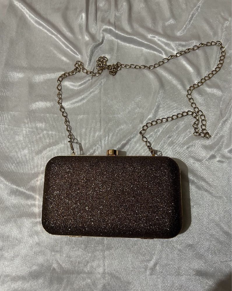 Golden Shine Sling Bag – Almost New, 1 Time Use ✨