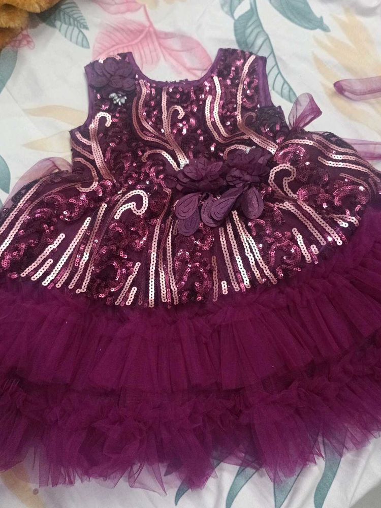 Elegant Plum Party Dress