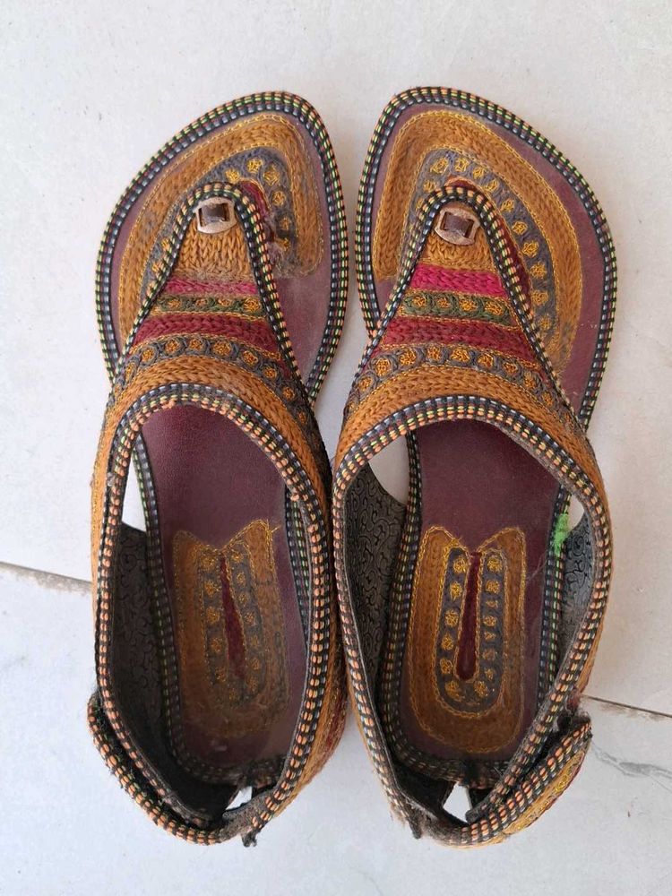 Embroidered Ethnic Sandals used only one time