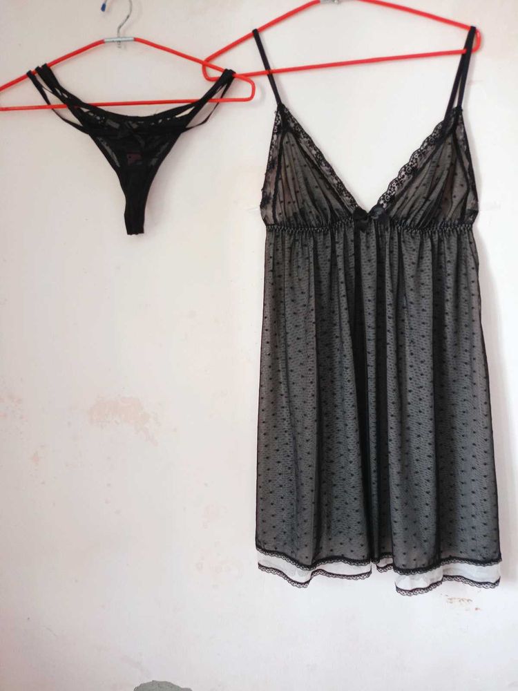 Sheer Black Lingerie Set