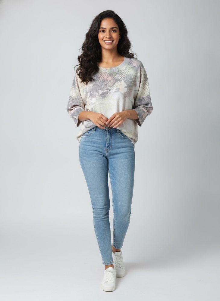 Boho Abstract Print Top 🤩  ( Fix Price )