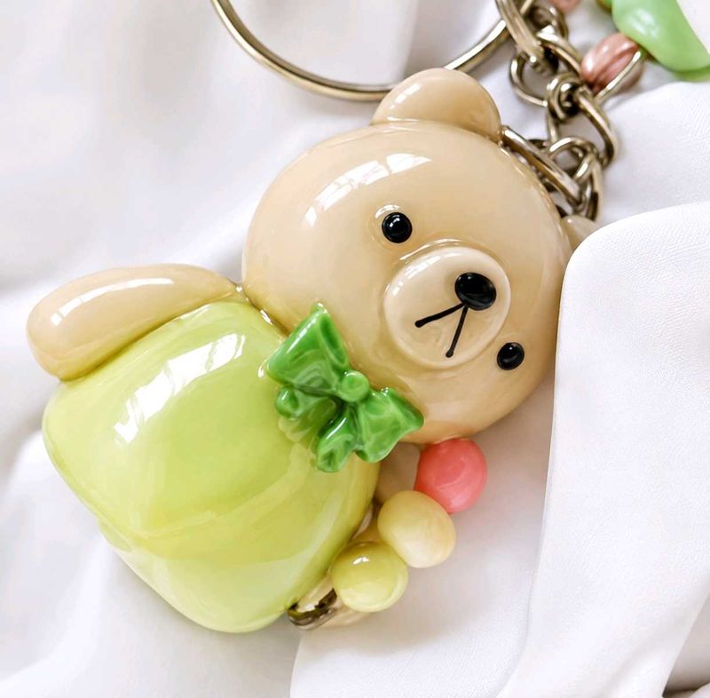 Cute Teddy Bear Keychain Charm