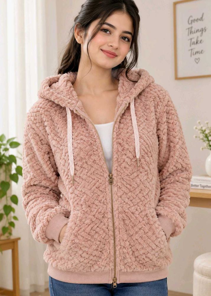 Cozy Faux Fur Zip-Up Hoodie