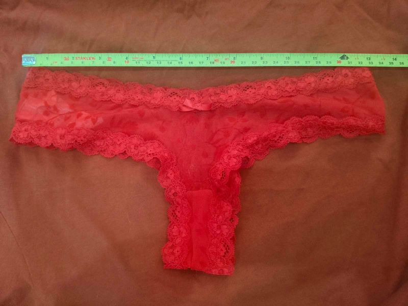 Red Lace Brazilian Panty