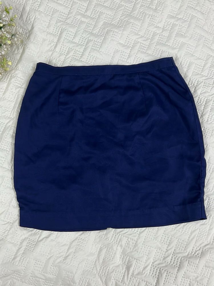 Navy Blue Mini Skirt