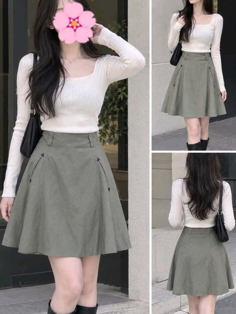 Chic A-line Mini Skirt