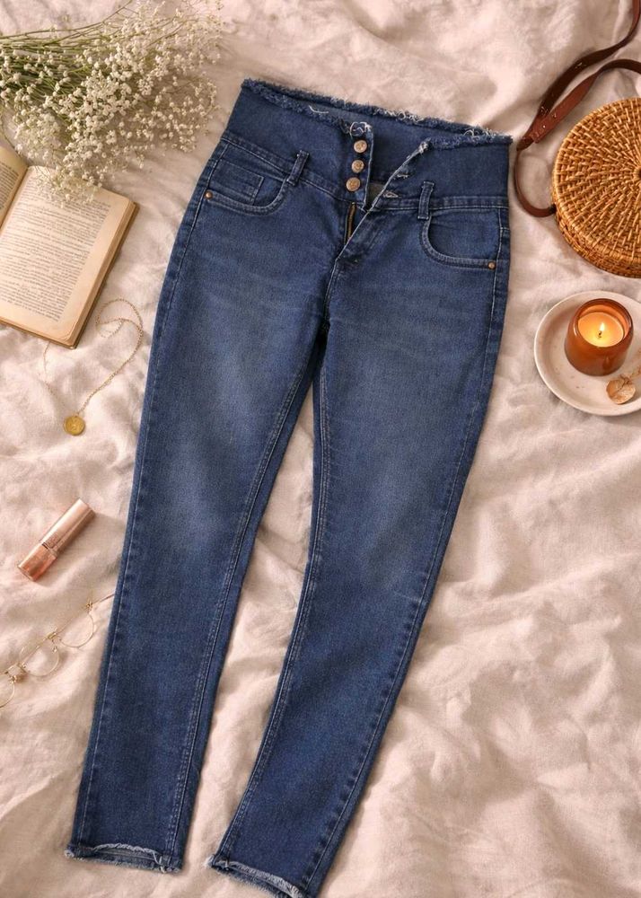 High Waisted Denim Jeans