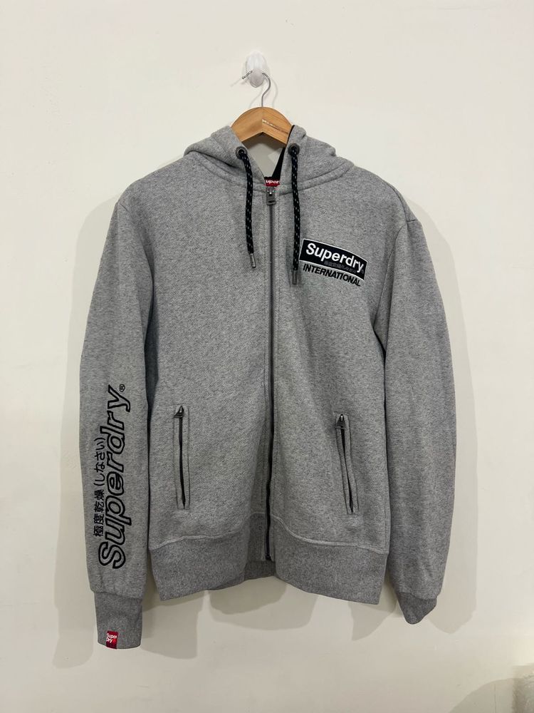 Superdry Grey Zip-Up Hoodie