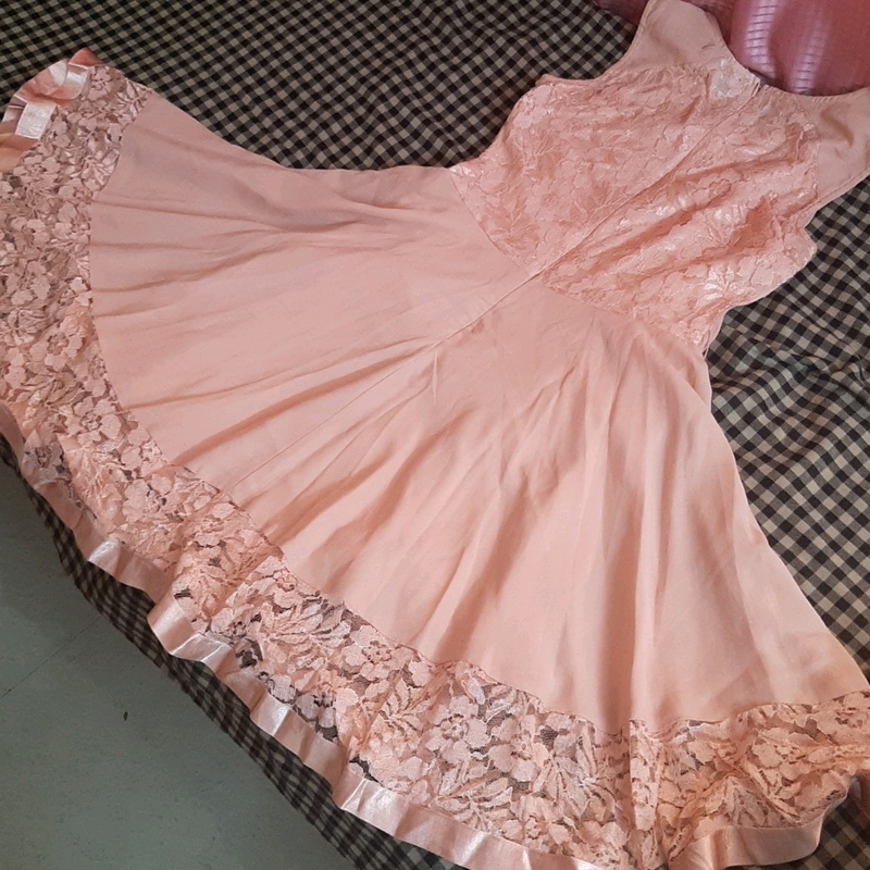 peach 🍑colored dress flowy