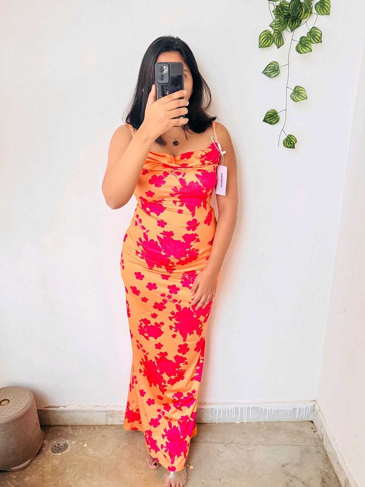Vibrant Floral Maxi Dress