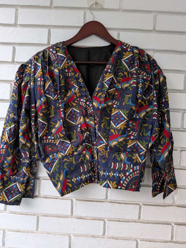 Vibrant Printed Blouse or crop top