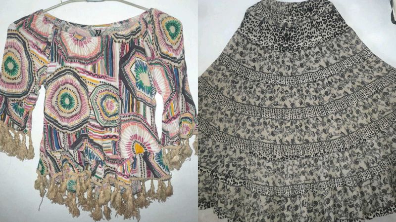 Combo of top and skirt
