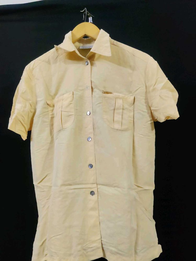 Classic Light Yellow Button-Up Shirt
