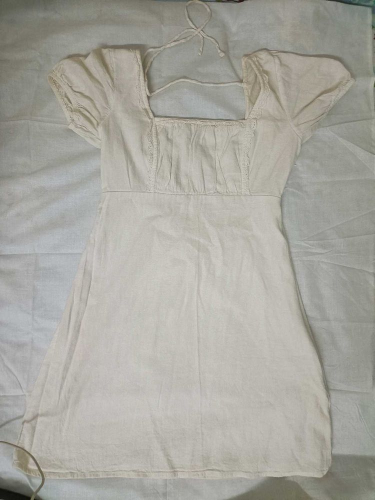 mini white stretchable dress