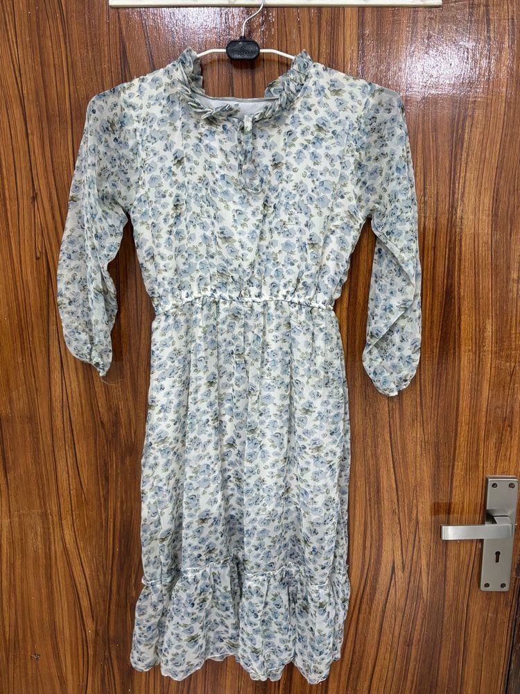 Chic Floral Print Midi Dress