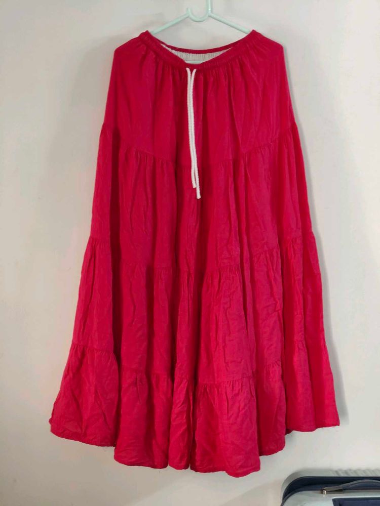 Megenta Tiered Maxi Skirt (Negotiable)