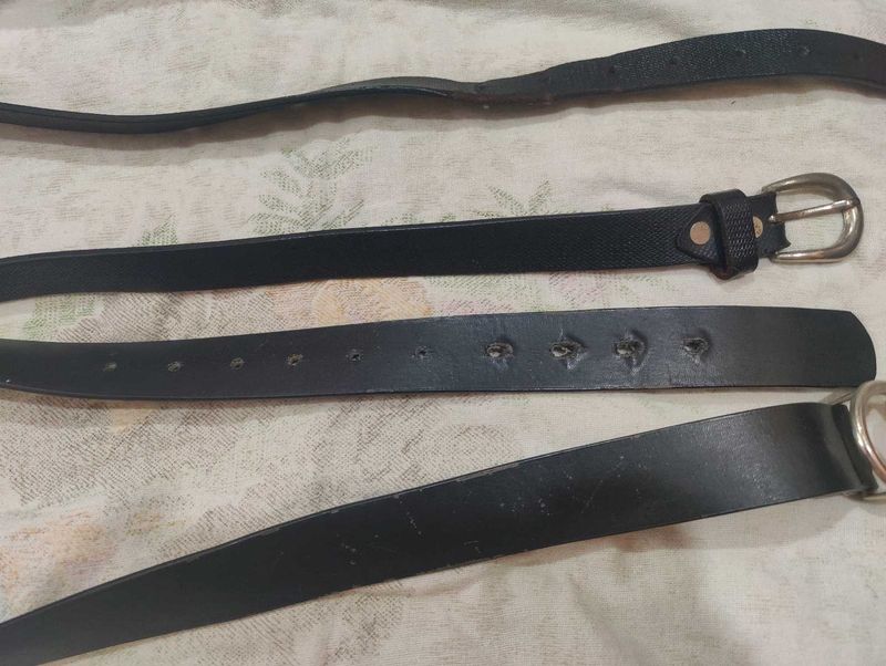 Classic Black Leather Belt