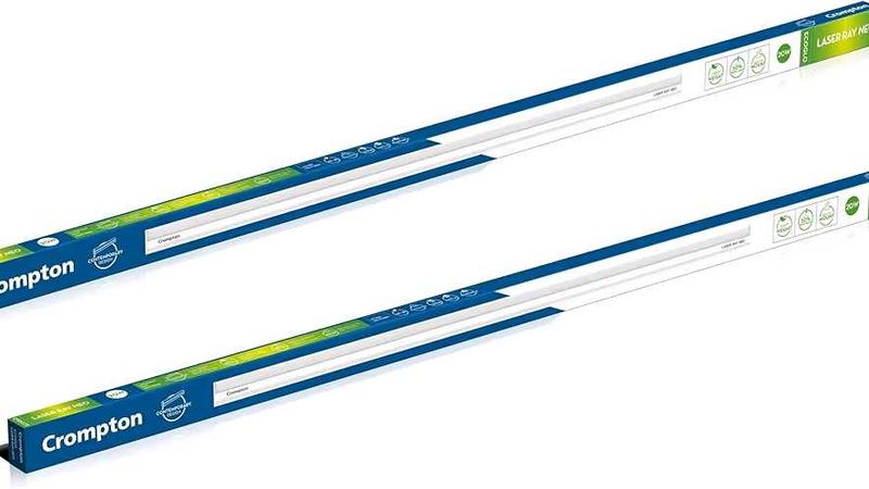 Crompton 10W Laser Bay LED Tube Lights (2 Pcs)