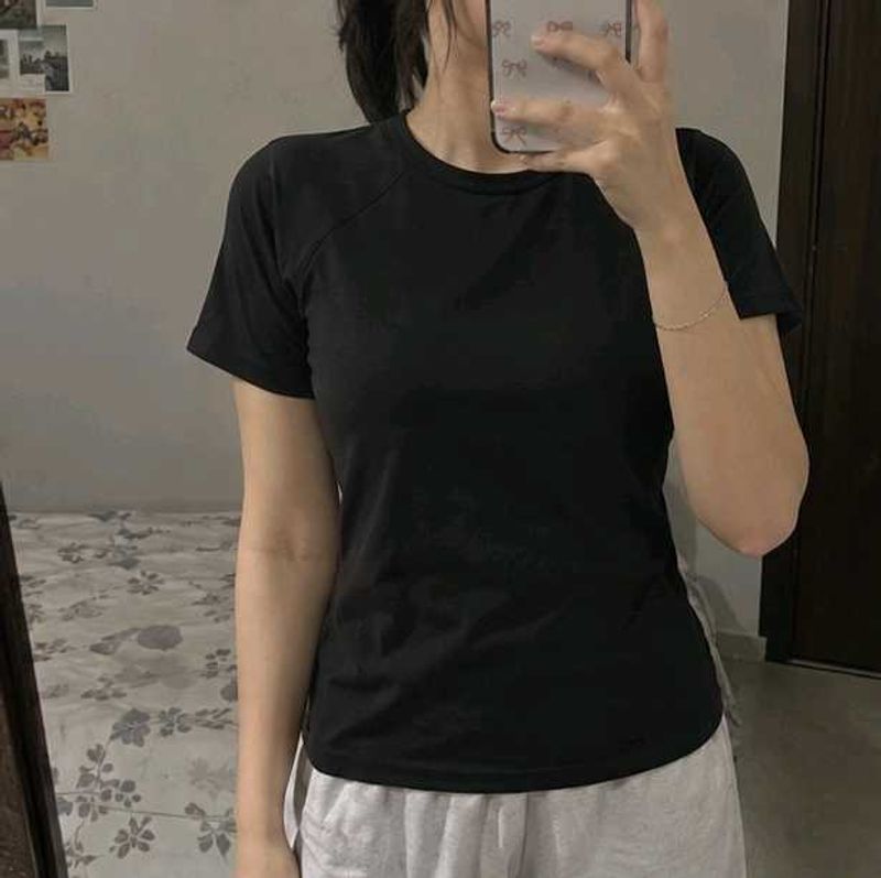 Classic Black Crew Neck Tee