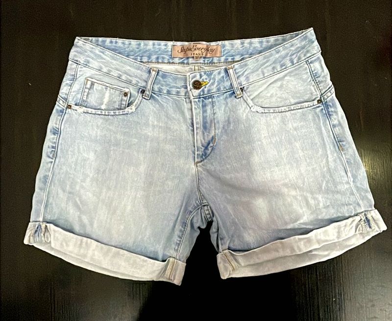 Light Wash Denim Shorts