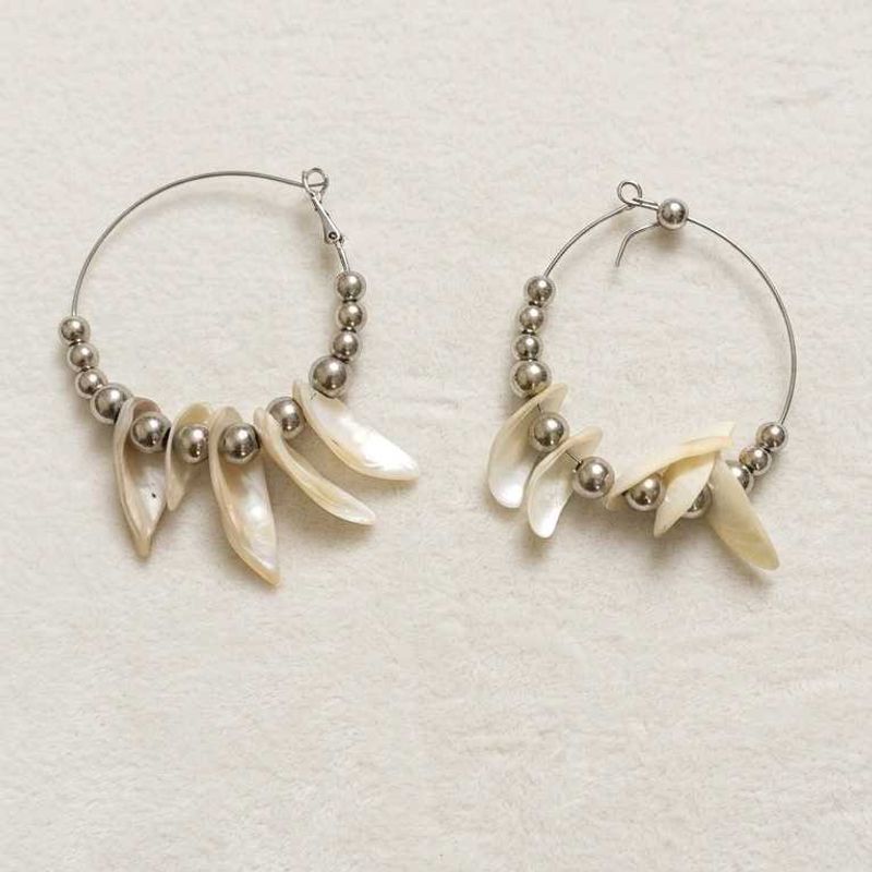 Boho Shell Hoop Earrings