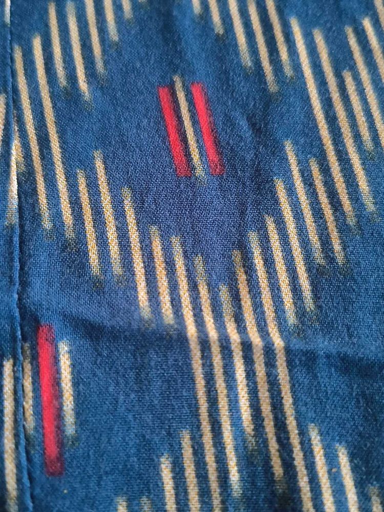 Ethnic Blue Printed Fabric
