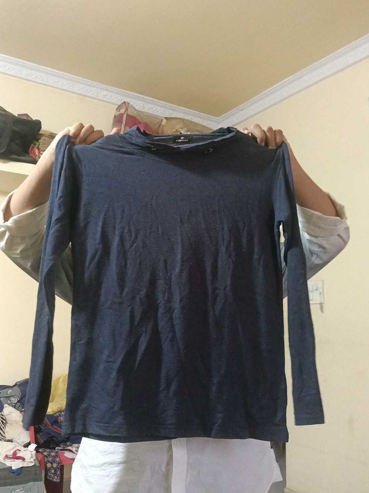 Dark Blue Full Sleeve T-Shirt