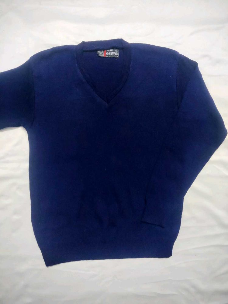 Navy Blue V-Neck Sweater