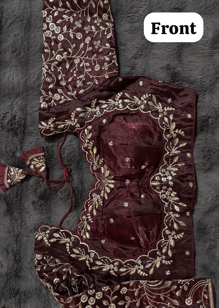 New Embroidered Maroon Blouse
