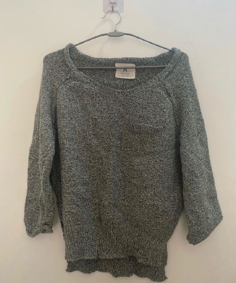 Cozy Grey Knit Sweater