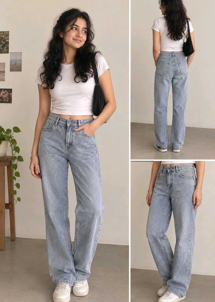 Straight Fit Denim Jeans for Women