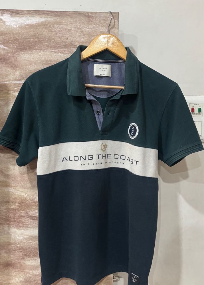 Men's Color Block Polo T-Shirt