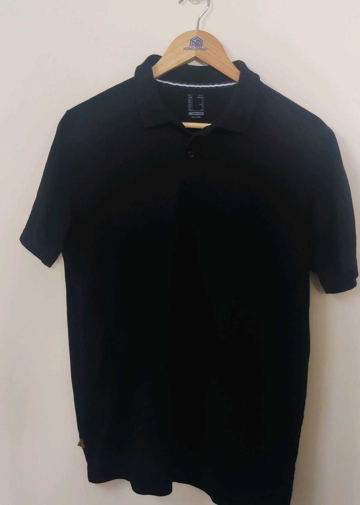 (not faded) Classic Black Polo T-Shirt