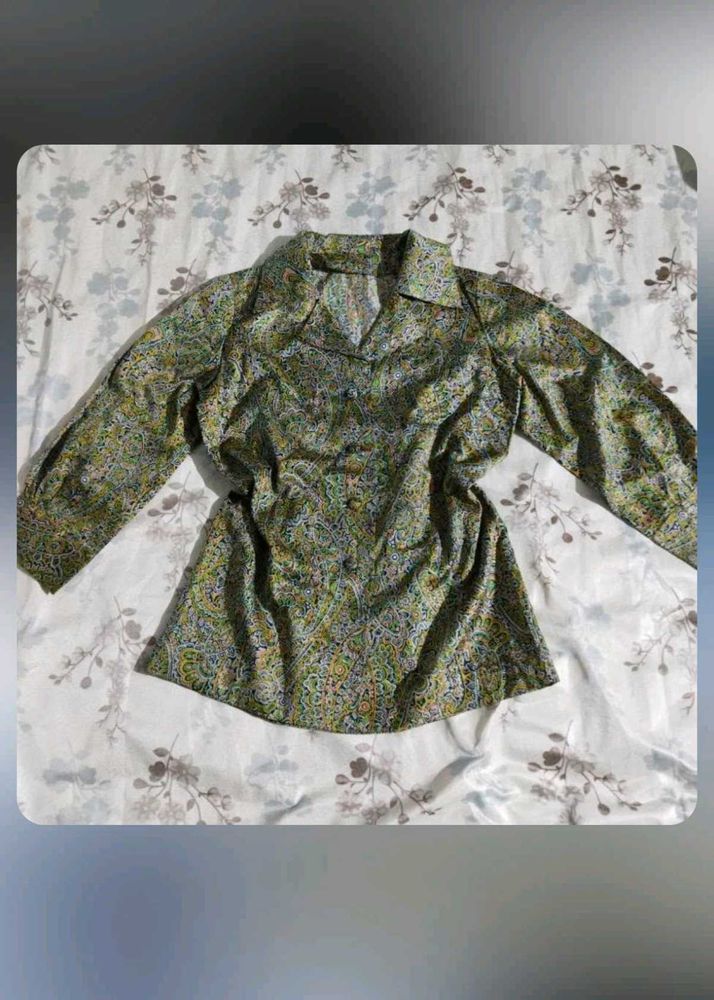 Patterned Green Tunic Price Negotiable
