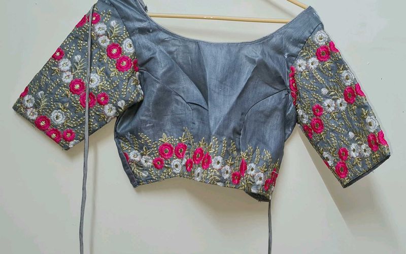 Embroidered Grey lehenga set