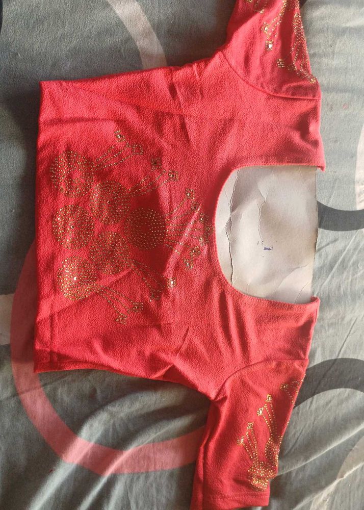 women red blouse