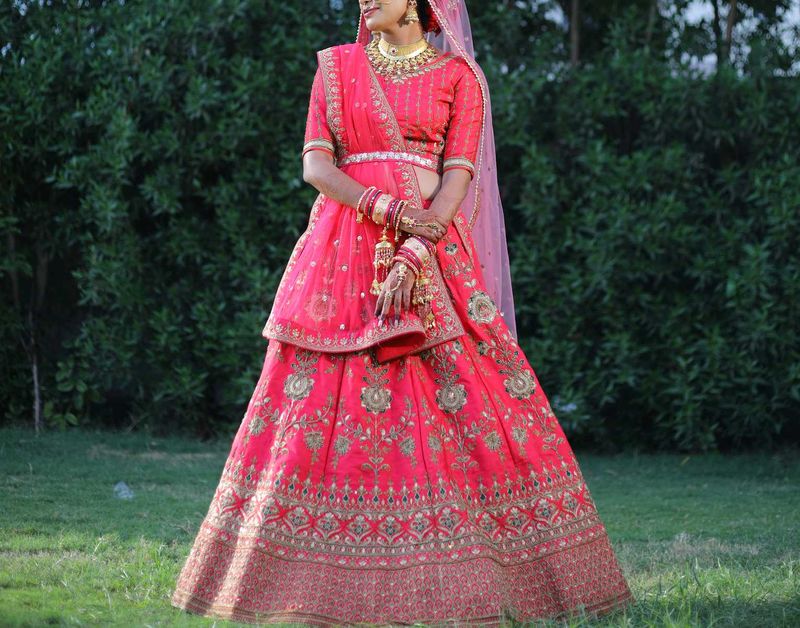 bridel Pink Lehenga Choli
