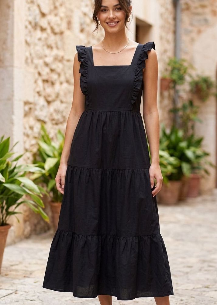 Classic Black Midi Dress