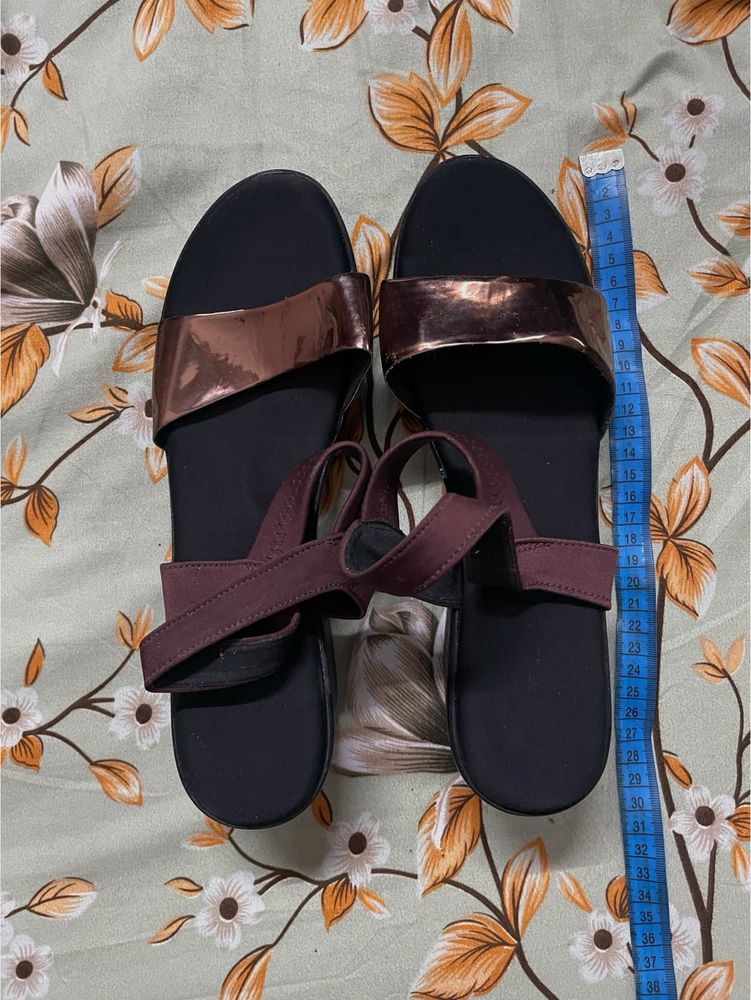 Chic Metallic Strap Sandals