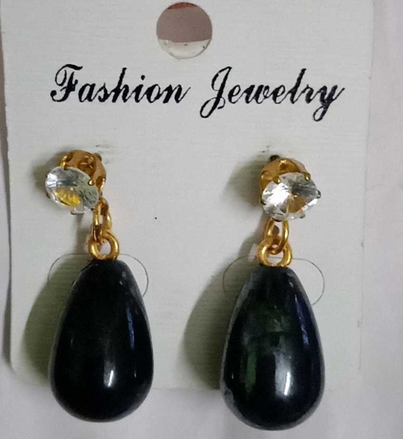 Elegant Dark Drop Earrings