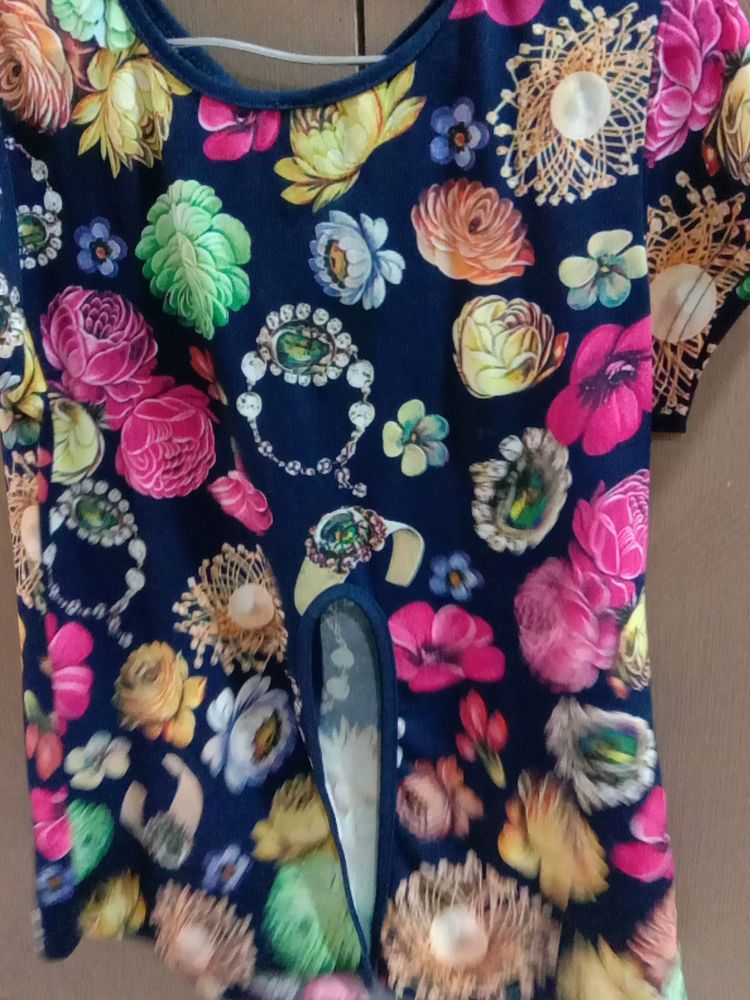 Blue Floral Top