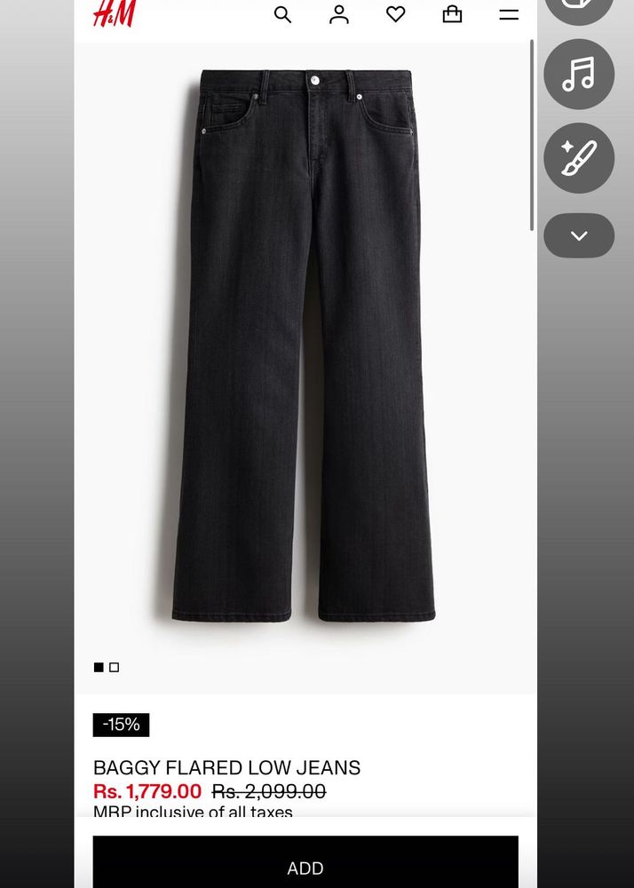 brandnew H&amp;M Baggy Flared Jeans