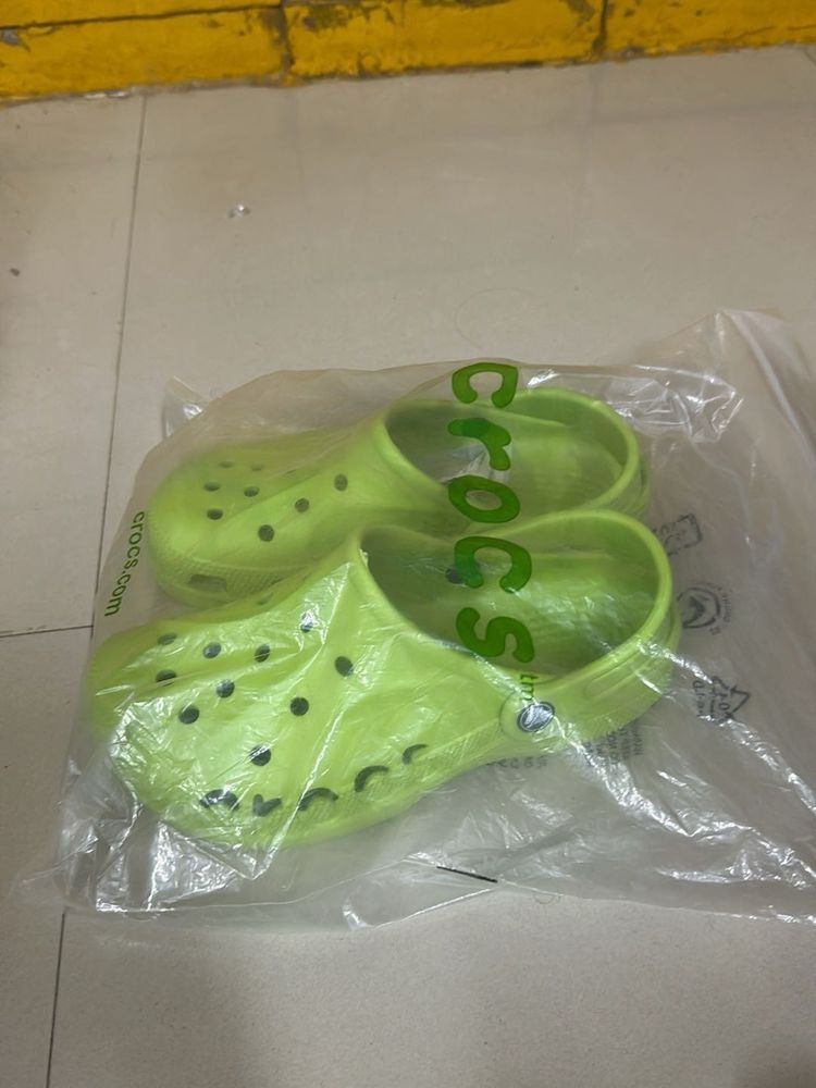 Neon Green Crocs