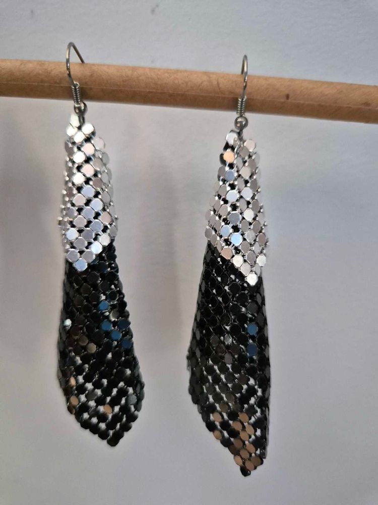 Accessorize London Sequin Mesh Tassel Drop Earring